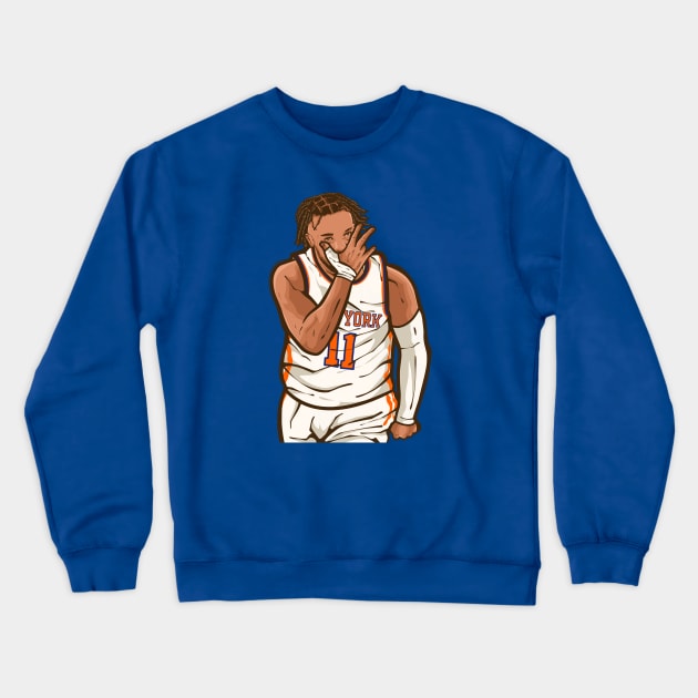 Jalen Brunson Three Point Celebration Crewneck Sweatshirt by rattraptees